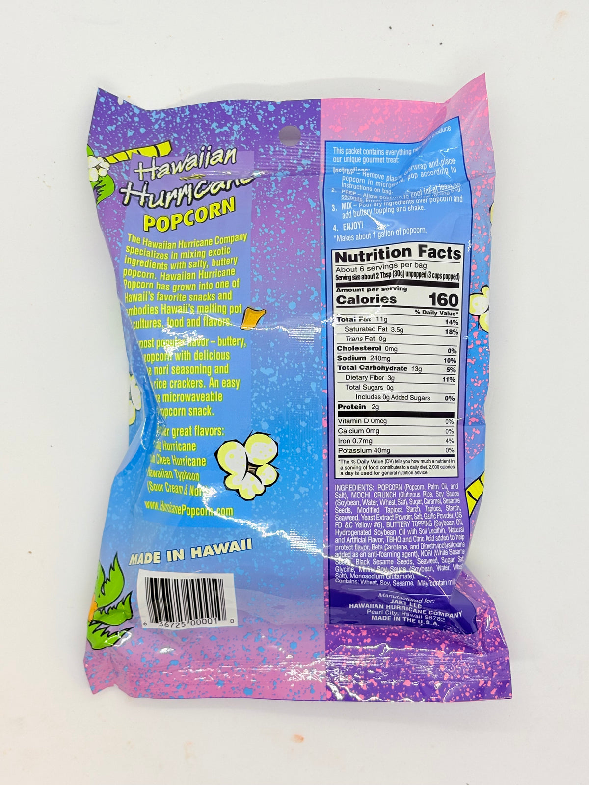 Hawaiian Hurricane Popcorn